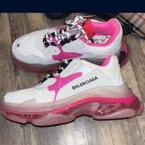 Pink & White Balenciaga Triple S